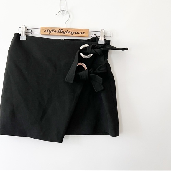 Zara Crossover Mini Skirt With Bows - Picture 5 of 15